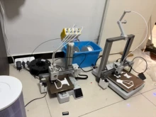 Four machines for 3D printing and processing support multi-c - Actual photo