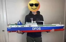 Large remote-controlled ship model RC Ark Germania (3D print - Actual photo